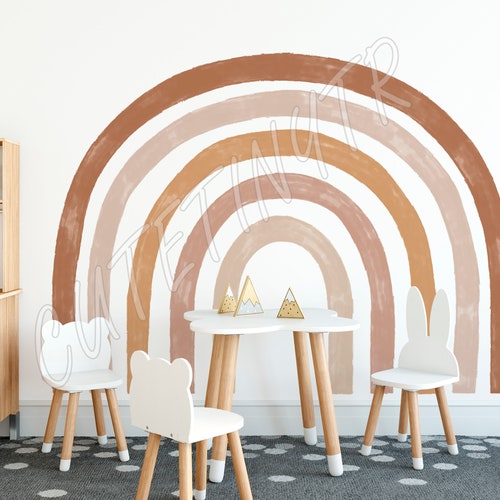 Boho Rainbow Wall Decal Large/jumbo Sizes Etsy