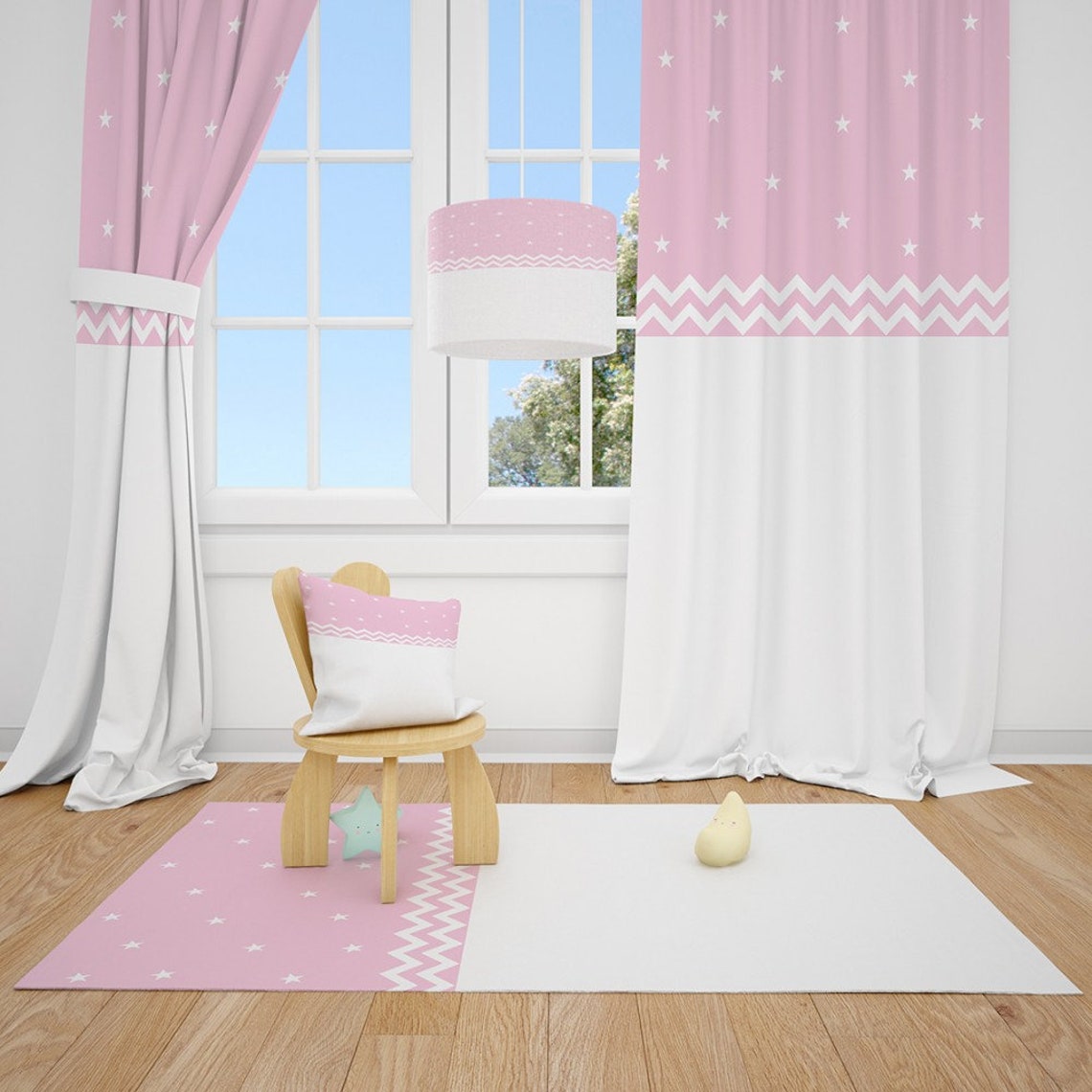Pink Baby Girl Room Curtains Nursery Curtains Window Curtains Etsy
