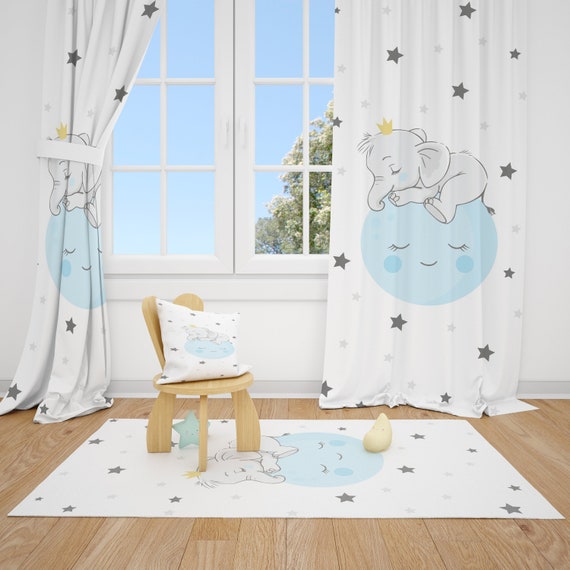 Franco - Juego de cortinas para ventanas de habitación infantil