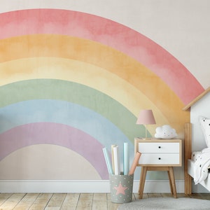 3D Aquarell Wandbild zum Aufkleben, Kinderzimmer Wanddeko, Wandbild zum Aufkleben