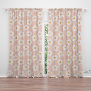 Rideaux pour chambre de bébé, marguerite, rideaux pour chambre de bébé, rideaux de fenêtre