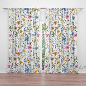Colorful Florals Baby Girl Room Curtain Nursery Curtains Window Curtains