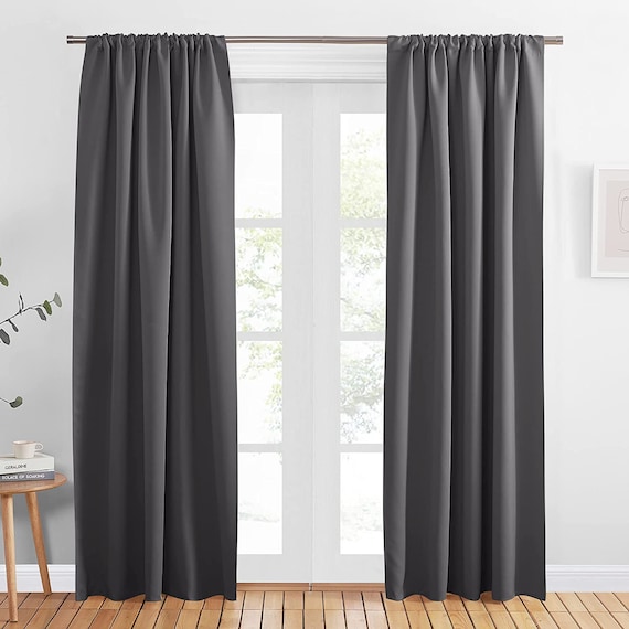 Light grey blackout curtains deals