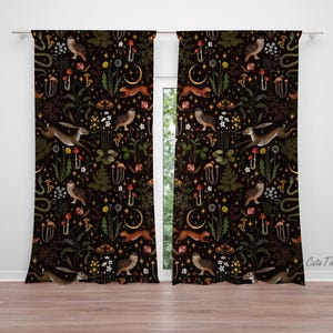 Dark Forest Baby Boy Room Curtain Nursery Curtains Window Curtains