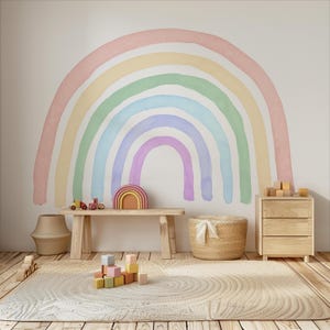 Watercolor Rainbow Wall Decal Nursery Wall Sticker