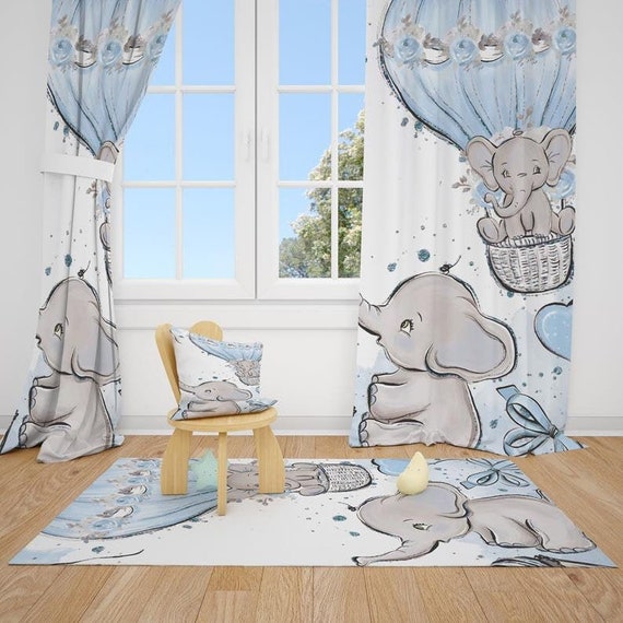 Blackout Cute Elephants Baby Boy Room Curtains Nursery Australia Blackout Cute Elephants Baby Boy Room, Cute Blackout Curtains For Nursery