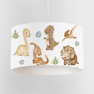 Baby Dinosaurs Lampshade, Nursery Ceiling Lampshade, Kids Room Lampshade, Drum Ceiling Lamp Shade, Light Shade