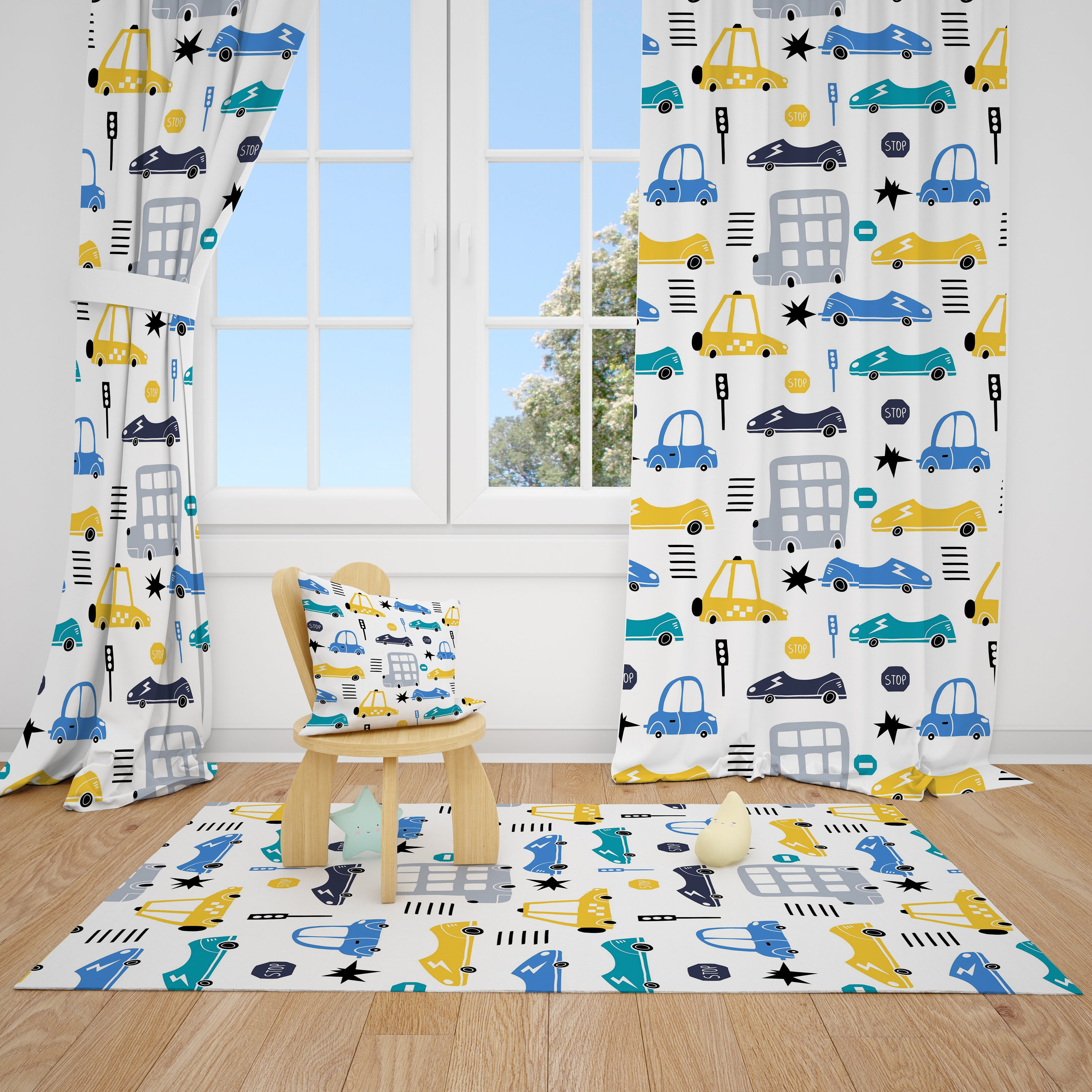 Cars Baby Boy Room Curtains Nursery Curtains Window Curtains Etsy