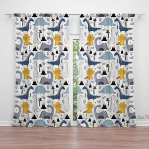 Dinosaur Baby Boy Room Curtains Nursery Curtains Window Curtains