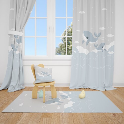 Boho Mountains Baby Boy Room Curtains Nursery Curtains Window Etsy