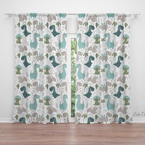 Baby Dinosaurs Baby Boy Room Curtains Nursery Curtains Window Curtains