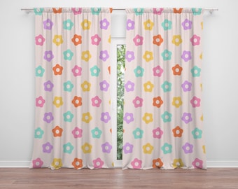 Colorful Daisies Baby Girl Room Curtain Nursery Curtains Window Curtains