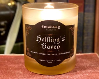 Halfling’s Haven Candle | Shire Inspired | Cozy Meadow Scent for Lord of the Rings Gift