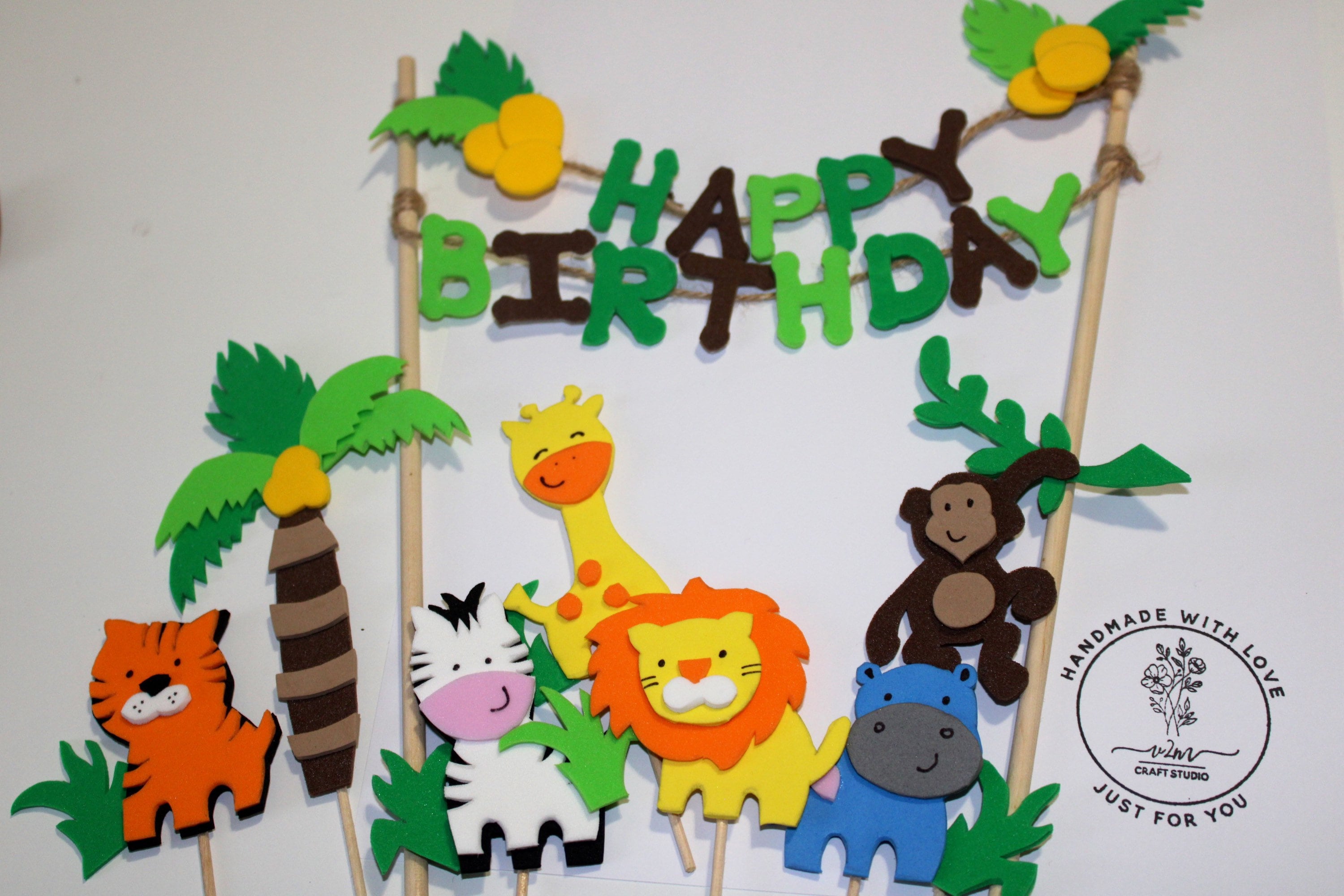Jungle Animals Cake Topper for birthdays Safari Theme Cake | Etsy
