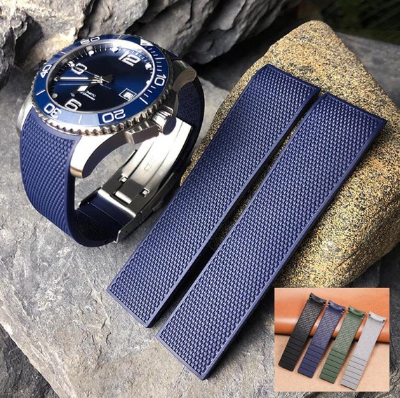 longines rubber strap