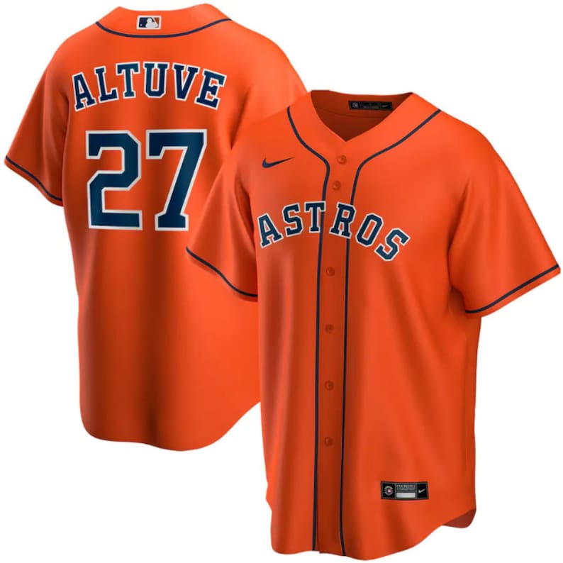 MLB Houston Astros Jose Altuve 27 Jersey Etsy