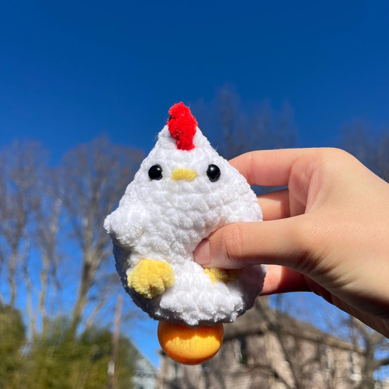 Crochet Chicken Laying Egg Fidget Toy Pattern: No Sew Plush (PDF Pattern) image 8
