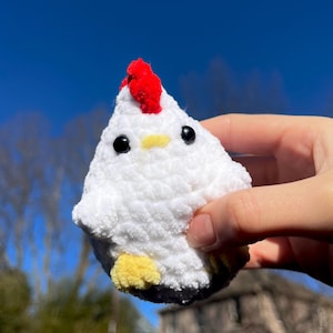 Crochet Chicken Laying Egg Fidget Toy Pattern: No Sew Plush (PDF Pattern) image 3