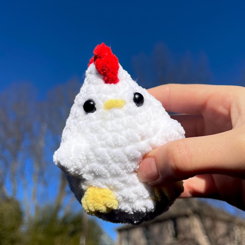 Crochet Chicken Laying Egg Fidget Toy Pattern: No Sew Plush (PDF Pattern) image 3
