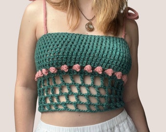 PATROON van gehaakte crop top van gaas, beginnersvriendelijk (pdf)