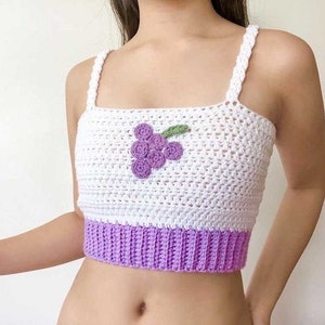Crochet Crop Top PATTERN/ Fruit Top Pattern/ Crochet Pattern for Women/ Beginner Friendly Pattern/ Easy Crochet Pattern image 4