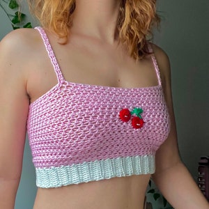 Crochet Crop Top PATTERN/ Fruit Top Pattern/ Crochet Pattern for Women/ Beginner Friendly Pattern/ Easy Crochet Pattern image 2