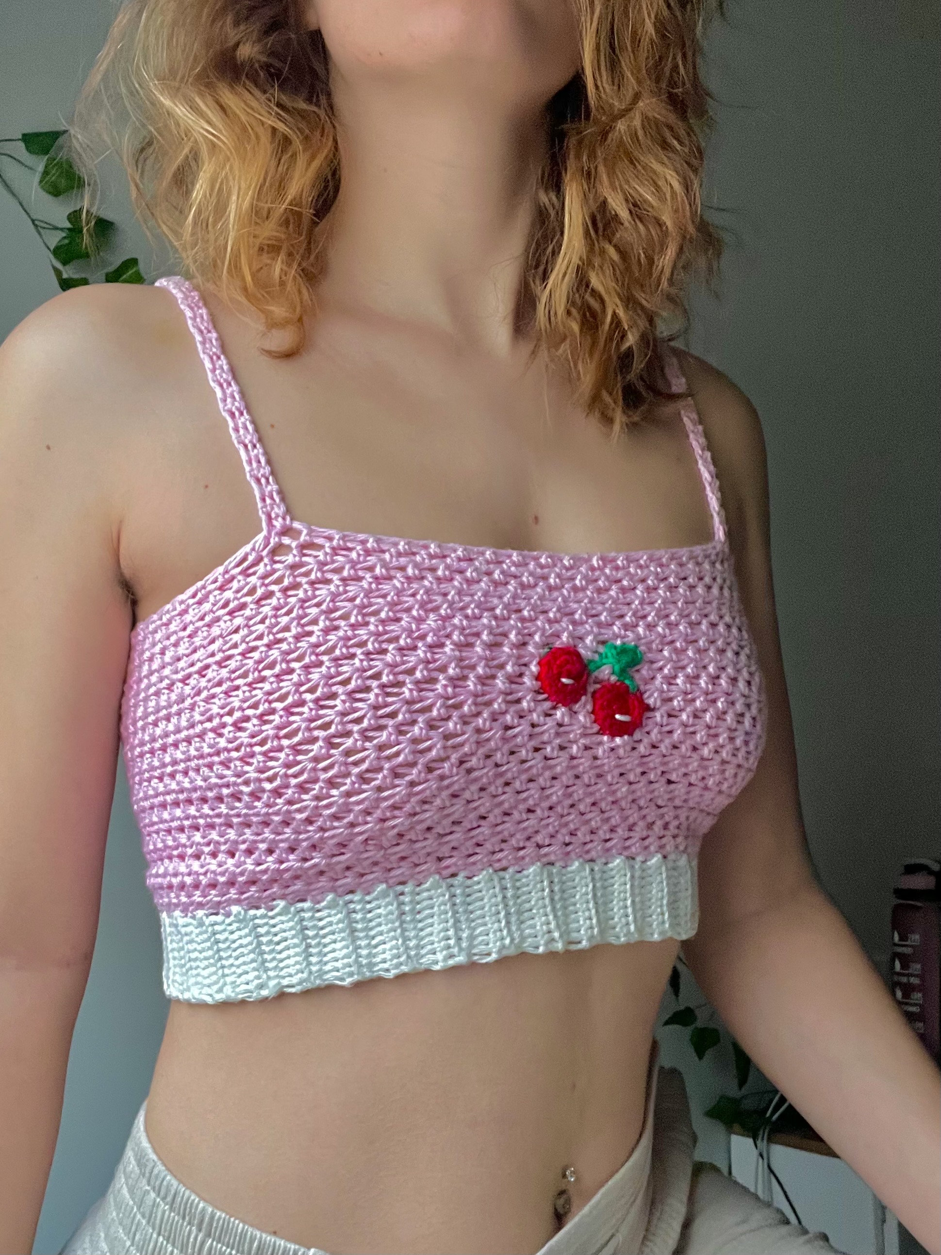 トップス leinwande Fruits Mix Crochet Top LEINWANDE Fruits Mix Crochet Top / Black