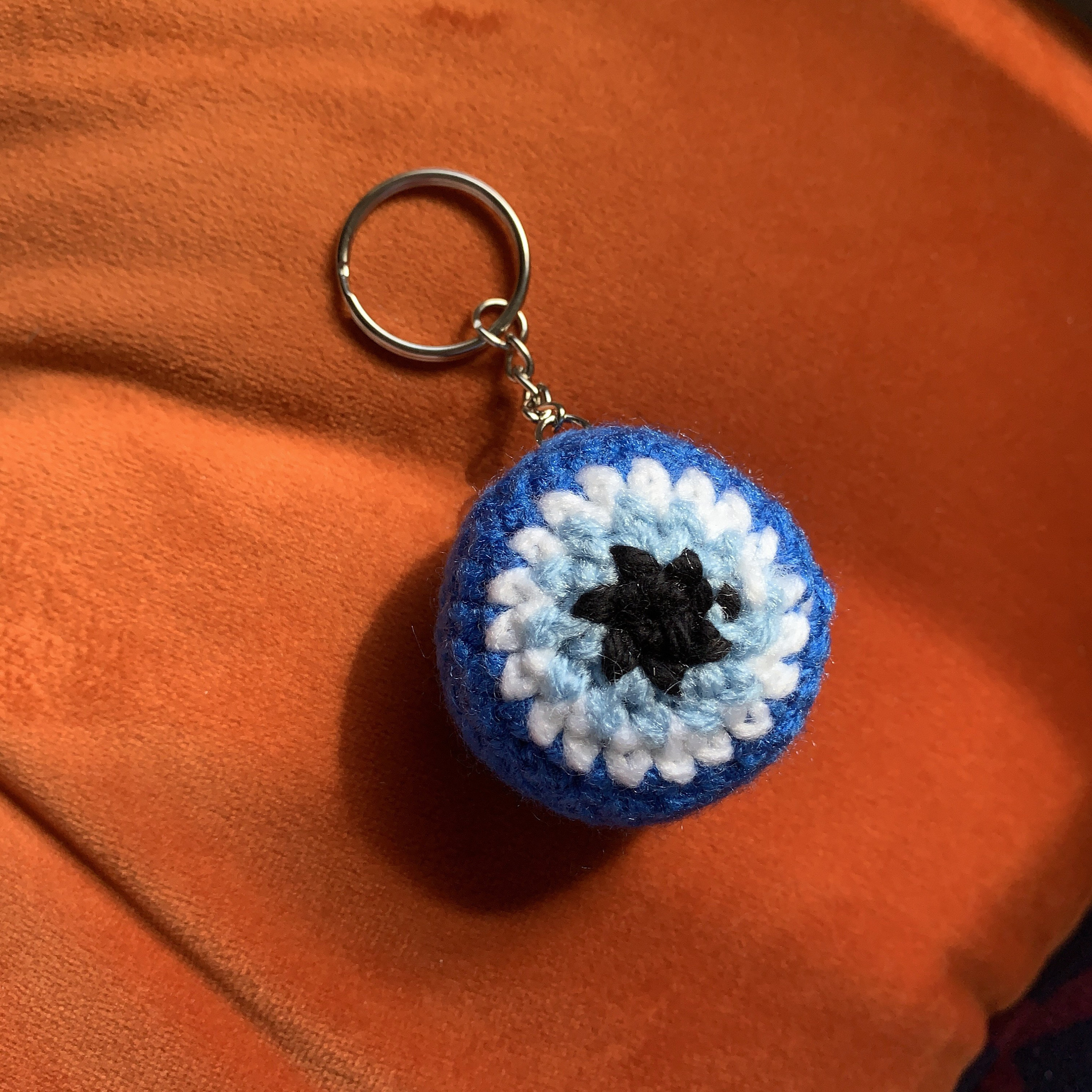 Evil Eye Keychain/ Crochet Evil Eye Keychain/ Keychain/ Etsy