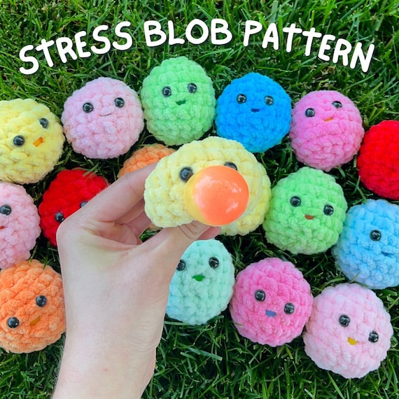 Crochet Stress Blob Pattern: No-Sew Fidget Toy (PDF Pattern)