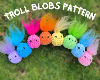 Patroon gehaakte trollenklodder: eenvoudig fidget voor beginners (pdf-patroon)