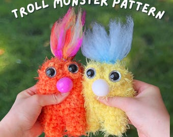 Crochet Troll Monster Fidget Toy Pattern (PDF Download) - Advanced Beginner