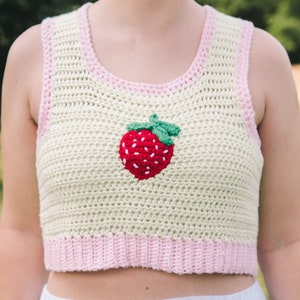 Strawberry Vest PATTERN/ Crochet Vest Pattern/ Fruit Top Pattern/ Crochet Pattern for Women/ Beginner Friendly Pattern/ Easy Crochet Pattern image 3