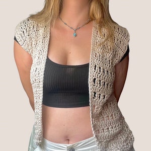 Verona Vest PATTERN/ Crochet Simple Vest Pattern/  Beginner-friendly Pattern/ Crochet Top/ Cute Crochet Top Pattern