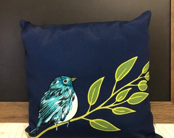 Bird Outdoor Pillow Etsy