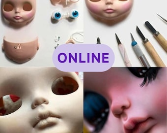 Curso para aprender a customizar Blythes ONLINE, aprende a personalizar Blythes, taller blythe práctico para hacer Blythes ONLINE