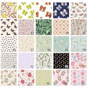 May include: A digital sheet of 100 different patterns, including floral, geometric, and abstract designs. The patterns are arranged in a grid format and are numbered from 76 to 100.