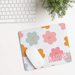 Personalized Mouse Pad with Name, Cute Mouse Pad Custom Gift for Co-Worker,  Desk Accessories For Women office decor for desk aesthetic