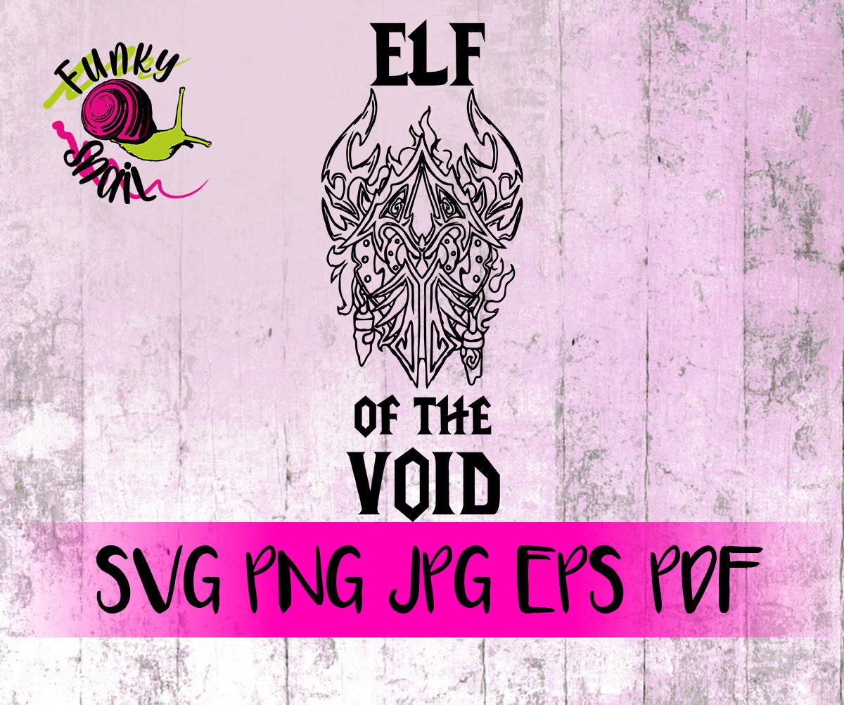 Elf Of The Void Svg Crest World Of Warcraft Svg Inspired Svg Etsy - void roblox t shirt