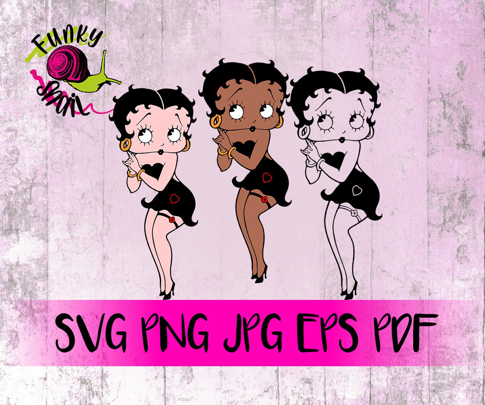 black betty boop svg images