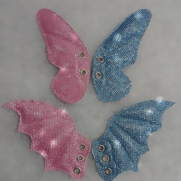 Pink & Blue Wings for Roller Skates