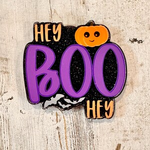 Halloween “Hey Boo Hey” retractable Badge Reel