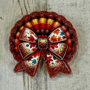 Thanksgiving Bow Retractable Badge Reel