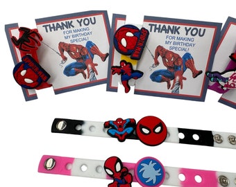 Cadeaux Spiderman : pochette cadeau pour bracelets à breloques - Lot de 6, 12, 18 ou 24