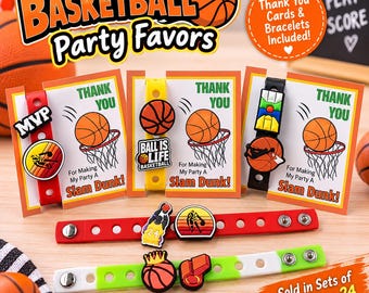 Basketball Party Favor: Sport Team Bracelet with Charms