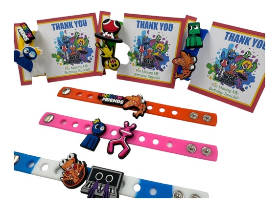 Rainbow Friends Party Favors: Charm Bracelet Goodie Bag Fillers