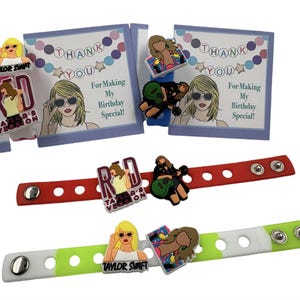 Swiftie Friendship Bracelet Party Favors: Shoe Charms, Goodie Bag Gifts