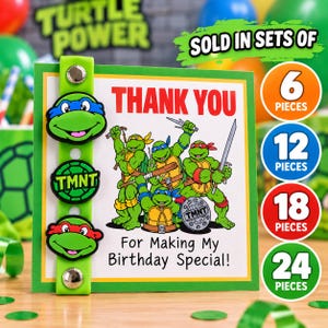 Turtle Party Favors, Charms and Bracelet for Gift /goodie bags, 7'' bracelet with 2 charms each (Set of 6, 12, 18 or 24)
