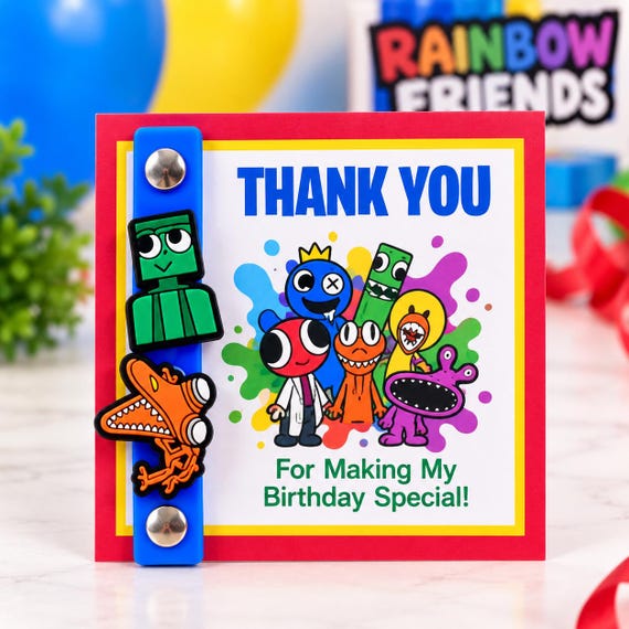 Rainbow Friends Party Favors: Charm Bracelet Goodie Bag Fillers