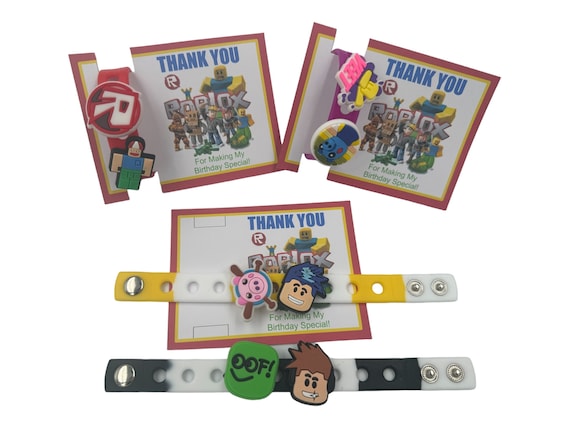 Roblox Party Favor Bracelets: Gamer Charms, Kids Goodie Bag Gifts