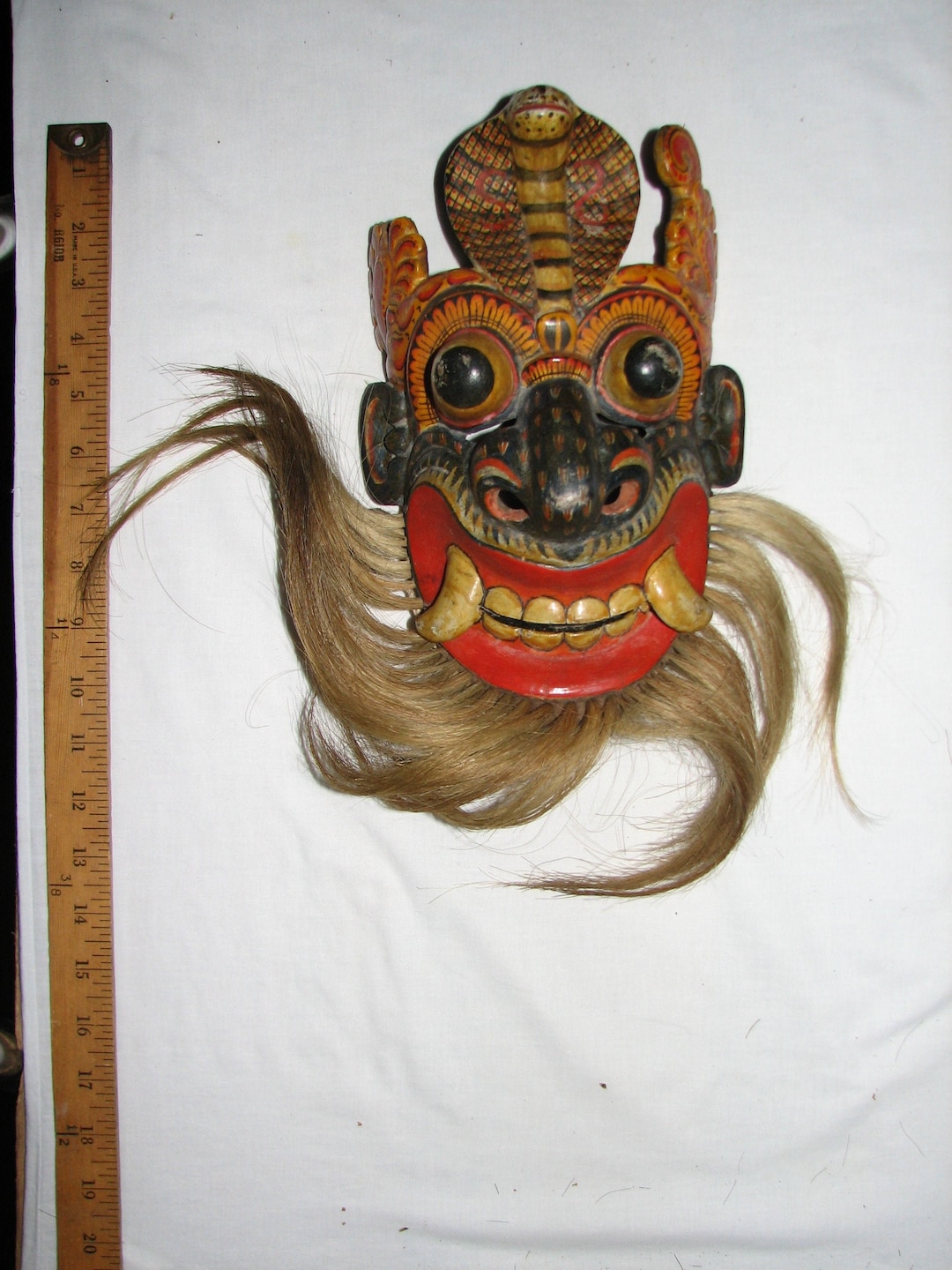 Sri Lanka Tovil Devil Dancing Wood Mask Antique - Glenn Erso Collection ...
